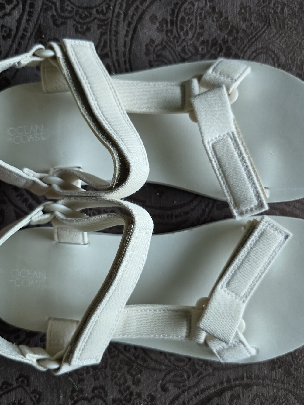 Women’s Cream Strappy Comfort Sandals Ocean & Coast NEW Size 8